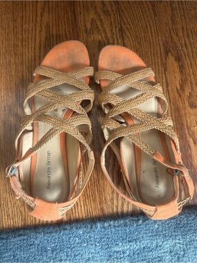Alexander Birman Braided Espadrille Sandals in Orange - Women's